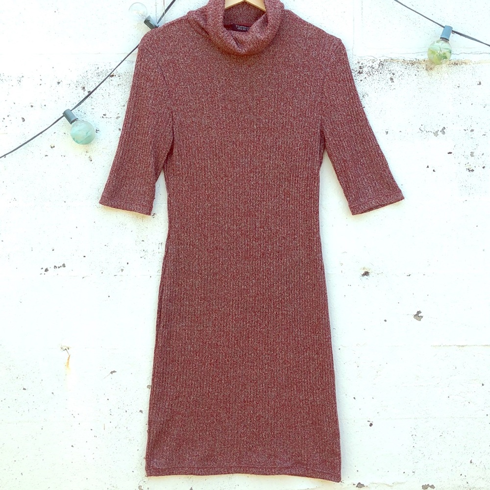 Topshop Cowl-Neck Knit Dress